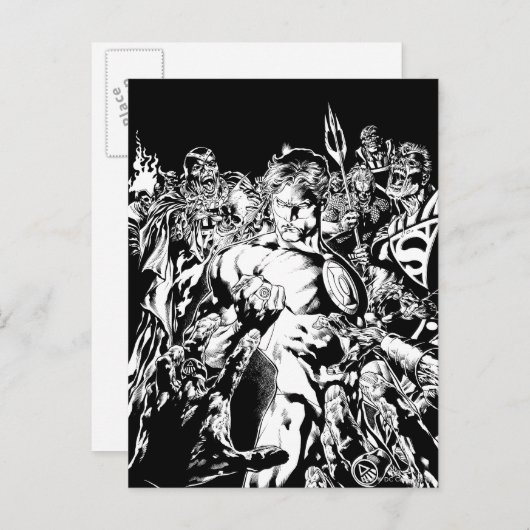 Grüne Laterne Postkarte (Vorne/Hinten)