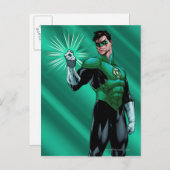 Grüne Laterne Postkarte (Vorne/Hinten)