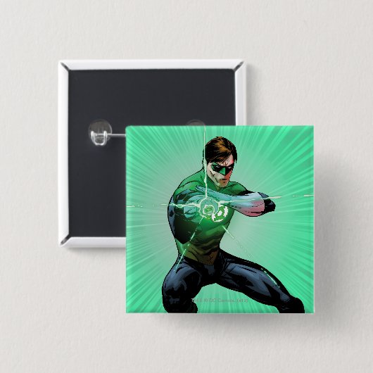 Grüne Laterne u. glühender Ring Button (Vorne & Hinten)