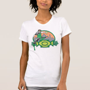 Grüne Laterne u. Stadtbild T-Shirt
