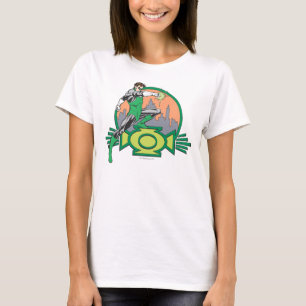 Grüne Laterne u. Stadtbild T-Shirt