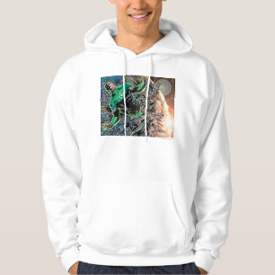 Grüne Laterne und der Mond Hoodie