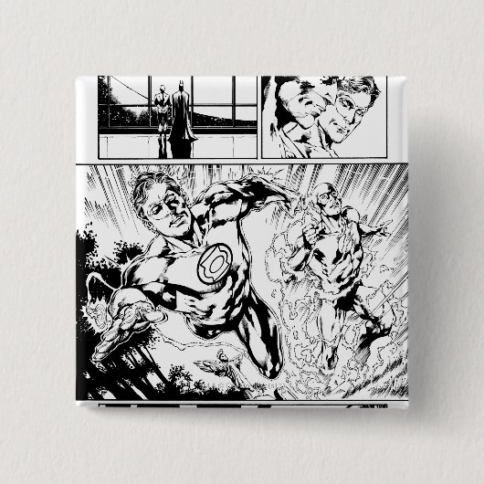 Grüne Laterne und die grelle Platte 2 Button (Vorderseite)