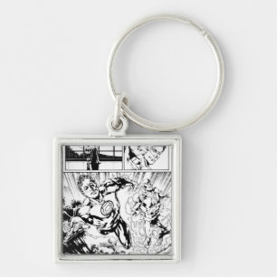 Grüne Laterne und die grelle Platte 2 Schlüsselanhänger