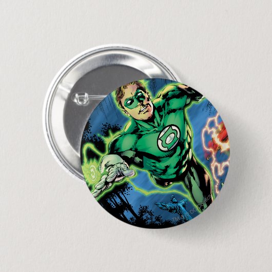 Grüne Laterne und die grelle Platte Button (Vorne & Hinten)