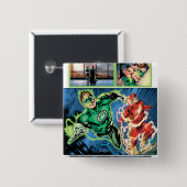 Grüne Laterne und die grelle Platte Button (Vorne & Hinten)