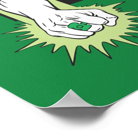 Grüne Laterne und Erde Poster (Ecke)