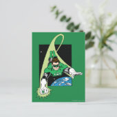 Grüne Laterne und Erde Postkarte (Stehend Vorderseite)