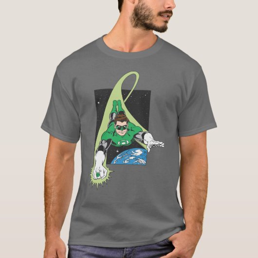Grüne Laterne und Erde T-Shirt (Vorderseite)