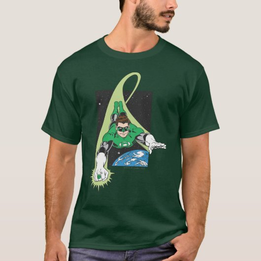 Grüne Laterne und Erde T-Shirt (Vorderseite)