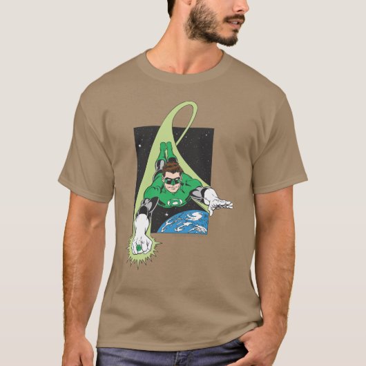 Grüne Laterne und Erde T-Shirt (Vorderseite)