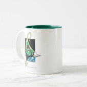 Grüne Laterne und Erde Zweifarbige Tasse (Vorderseite Links)