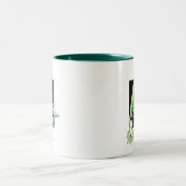 Grüne Laterne und Erde Zweifarbige Tasse (Mittel)