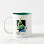 Grüne Laterne und Erde Zweifarbige Tasse (Links)
