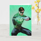 Grüne Laterne und Leuchtring Karte (Gelbe Blume)