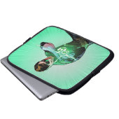 Grüne Laterne und Leuchtring Laptopschutzhülle (Vorne Knopf)