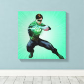 Grüne Laterne und Leuchtring Leinwanddruck (Insitu (Holzboden))