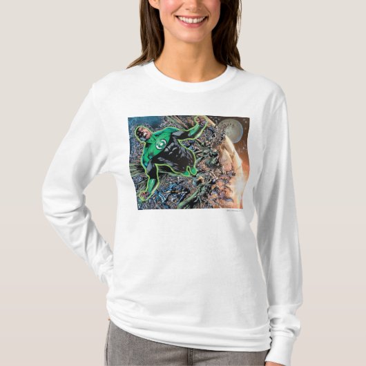 Grüne Laterne und Mond T-Shirt (Vorderseite)