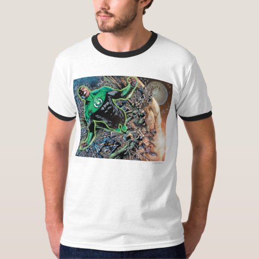 Grüne Laterne und Mond T-Shirt (Vorderseite)