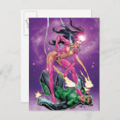 Grüne Laterne und Sapphire - Farbe Postkarte (Vorne/Hinten)