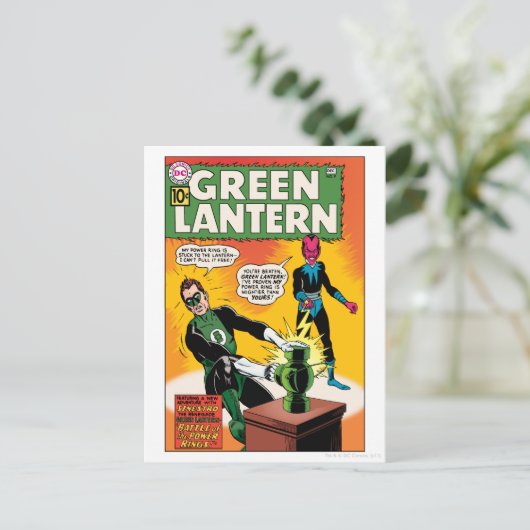 Grüne Laterne und Sinestro Abdeckung Postkarte (Stehend Vorderseite)
