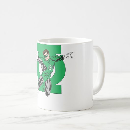 Grüne Laterne und Symbol Kaffeetasse (VorderseiteRechts)