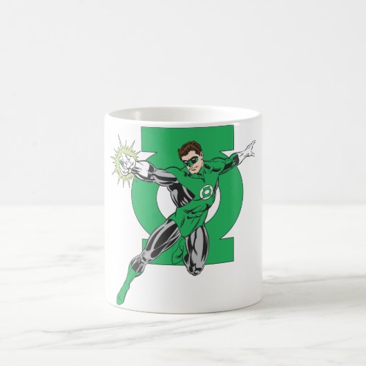Grüne Laterne und Symbol Kaffeetasse (Mittel)