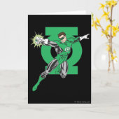 Grüne Laterne und Symbol Karte (Gelbe Blume)