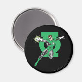 Grüne Laterne und Symbol Magnet (Vorderseite/Rückseite)