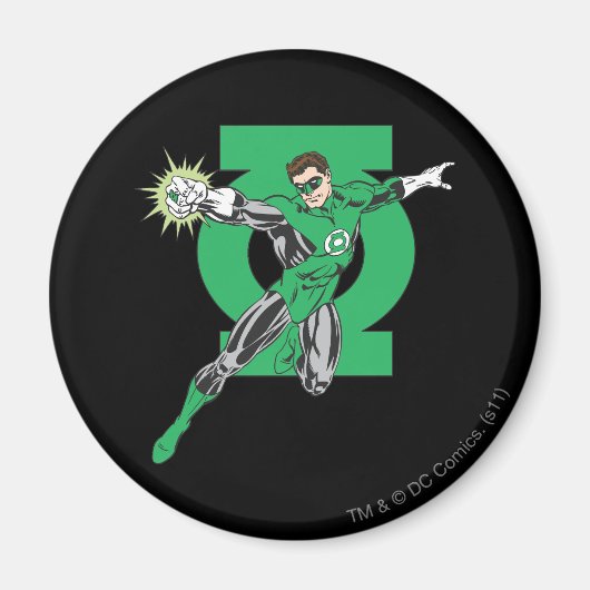 Grüne Laterne und Symbol Magnet (Vorne)