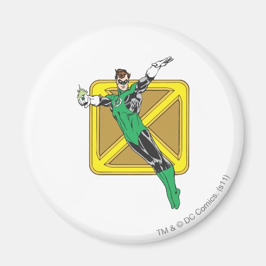 Grüne Laterne verlängert Arme Magnet (Vorne)