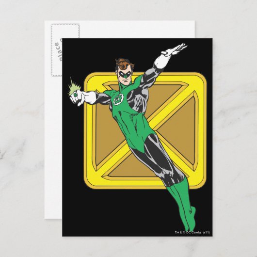 Grüne Laterne verlängert Arme Postkarte (Vorne/Hinten)