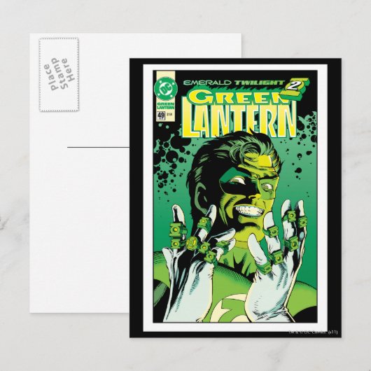 Grüne Laterne - Viele Ringe Postkarte (Vorne/Hinten)