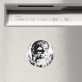 Grüne Laterne - Viele Ringe, schwarz und weiß Magnet (In Situ (Geschirrspüler))