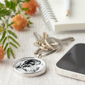 Grüne Laterne - Viele Ringe, schwarz und weiß Schlüsselanhänger (Seite)