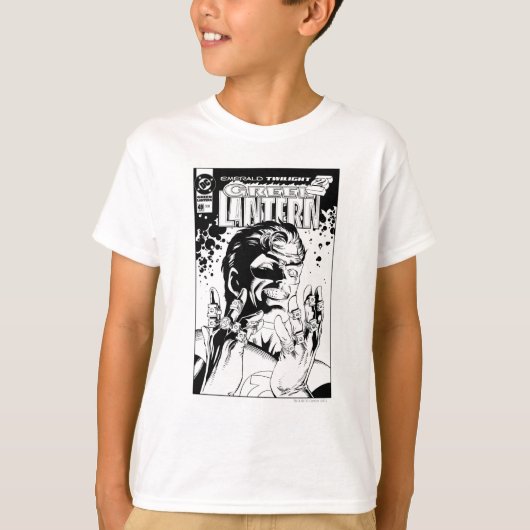 Grüne Laterne - Viele Ringe, schwarz und weiß T-Shirt (Vorderseite)