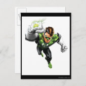 Grüne Laterne - Vollausgerendert, Armauflage Postkarte (Vorne/Hinten)