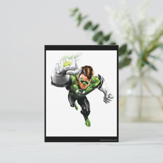 Grüne Laterne - Vollausgerendert, Armauflage Postkarte (Stehend Vorderseite)