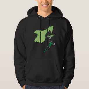 Grüne Laterne - völlig übertragen, mit Maschine Hoodie