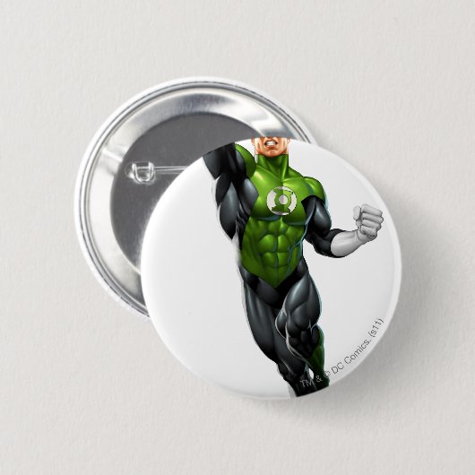 Grüne Laterne - völlig übertragen, oben fliegend Button (Vorne & Hinten)