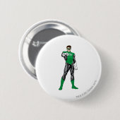 Grüne Laterne - völlig übertragen, stehend Button (Vorne & Hinten)