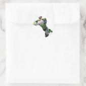 Grüne Laterne - Vollständig gerendert, beide Arme Runder Aufkleber (Tasche)