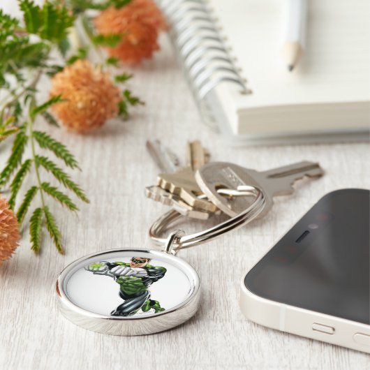 Grüne Laterne - Vollständig gerendert, beide Arme Schlüsselanhänger (Seite)