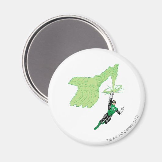 Grüne Laterne - Vollständig gerendert, mit Maschin Magnet (Vorderseite/Rückseite)