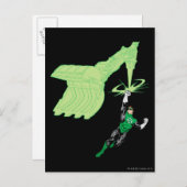 Grüne Laterne - Vollständig gerendert, mit Maschin Postkarte (Vorne/Hinten)