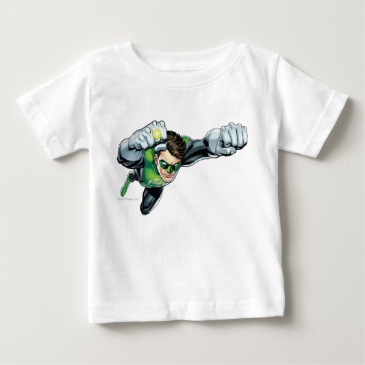 Grüne Laterne - Vollständig gerendert, rechts flie Baby T-shirt (Vorderseite)