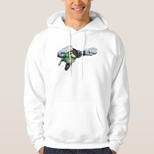 Grüne Laterne - Vollständig gerendert, rechts flie Hoodie (Vorderseite)