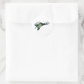 Grüne Laterne - Vollständig gerendert, rechts flie Runder Aufkleber (Tasche)