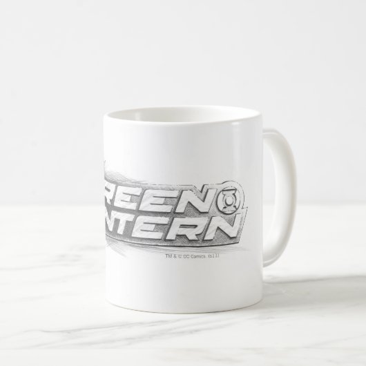 Grüne Laterne Zeichnend Kaffeetasse (VorderseiteRechts)