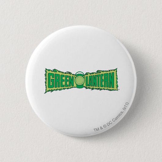 Grüne Laternen-Buchstaben 1 Button (Vorderseite)